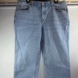 Abercrombie & Fitch Light Blue Women's The Straight Mid Rise